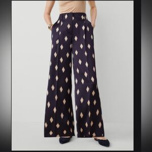 NWT-Ann Taylor Geo Pleated Wide-Leg Pant